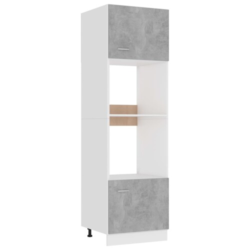vidaXL Ormarić za mikrovalnu pećnicu boja betona 60x57x207 cm drveni