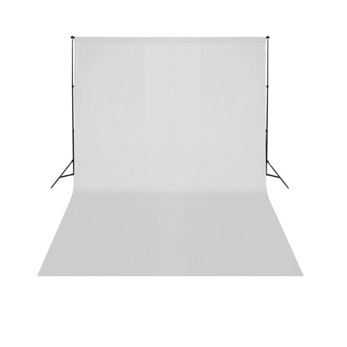 vidaXL Teleskopski fotografski sustav s potporom + bijela pozadina 3 x 5 m