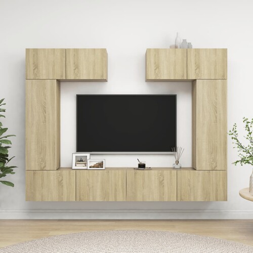 vidaXL 6-dijelni set TV ormarića boja hrasta sonome konstruirano drvo