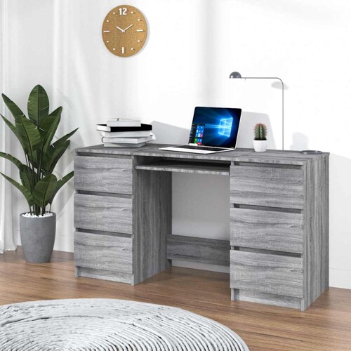 vidaXL Pisaći stol boja hrasta sonome 140x50x77 cm konstruirano drvo