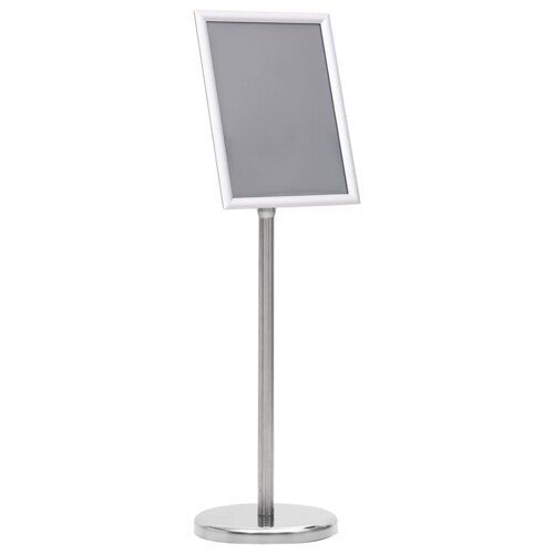 vidaXL Stalak za plakate A4 s postoljem srebrni od aluminijske legure