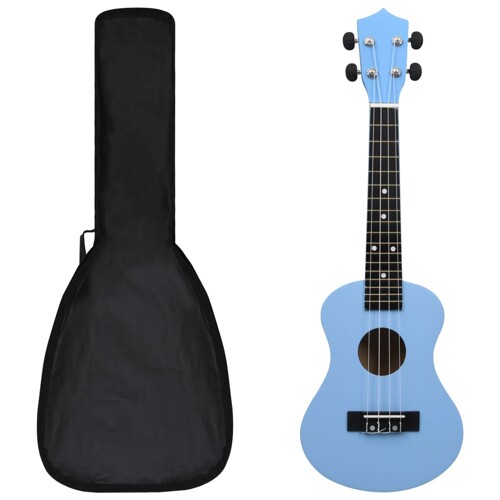 vidaXL Set dječjeg ukulelea Soprano s torbom svjetloplavi 23 \\"