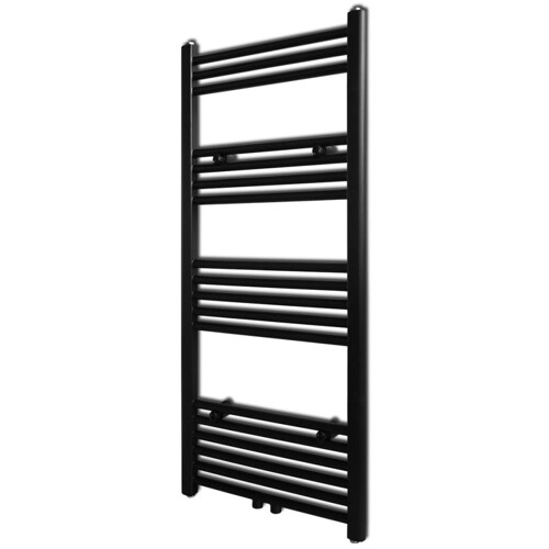 vidaXL Crni kupaonski radijator za centralno grijanje ravni 500 x 1160 mm