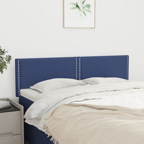 vidaXL Uzglavlja 2 kom plava 72 x 5 x 78/88 cm od tkanine