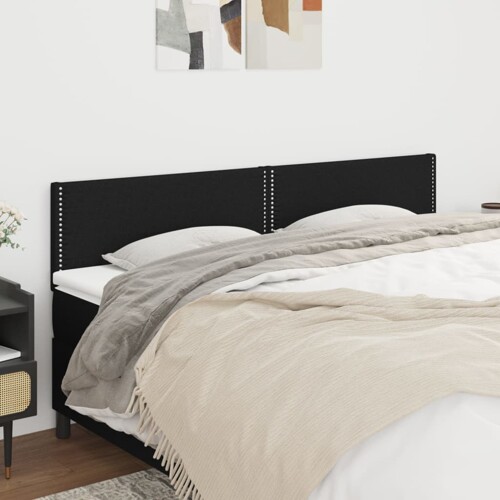 vidaXL Uzglavlja 2 kom crna 90x5x78/88 cm od tkanine