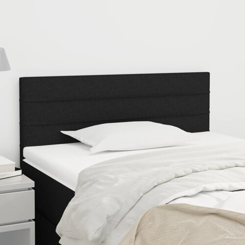 vidaXL Uzglavlje crno 80 x 5 x 78/88 cm od tkanine