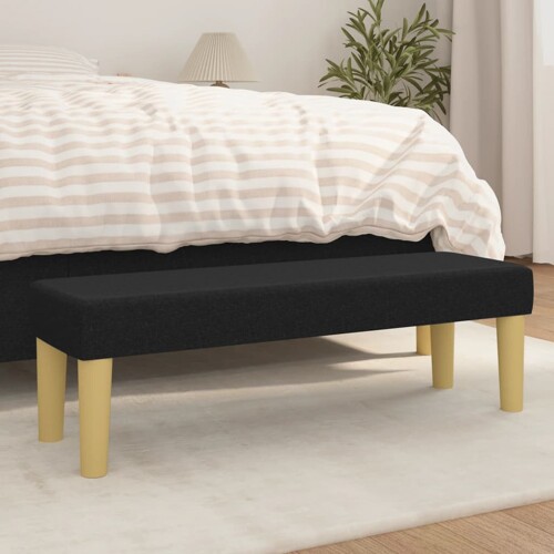 vidaXL Klupa crna 100x30x30 cm od tkanine
