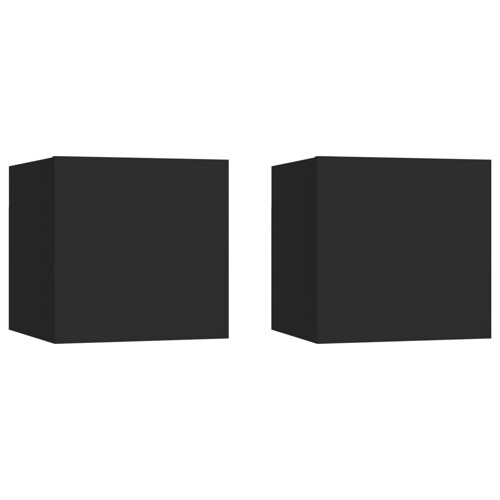 vidaXL Noćni ormarići 2 kom crni 30,5 x 30 x 30 cm konstruirano drvo
