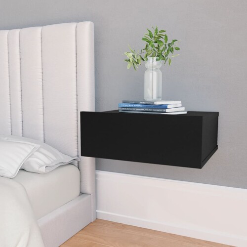 vidaXL Viseći noćni ormarići 2 kom crni 40x30x15 cm konstruirano drvo