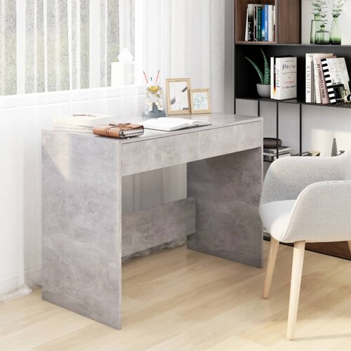 vidaXL Radni stol boja betona 101 x 50 x 76,5 cm od konstruiranog drva