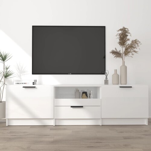 vidaXL TV ormarić sjajni bijeli 140x35x40 cm konstruirano drvo