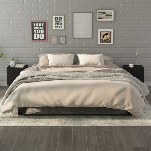 vidaXL Noćni ormarići 2 kom crni 40 x 35 x 47,5 cm