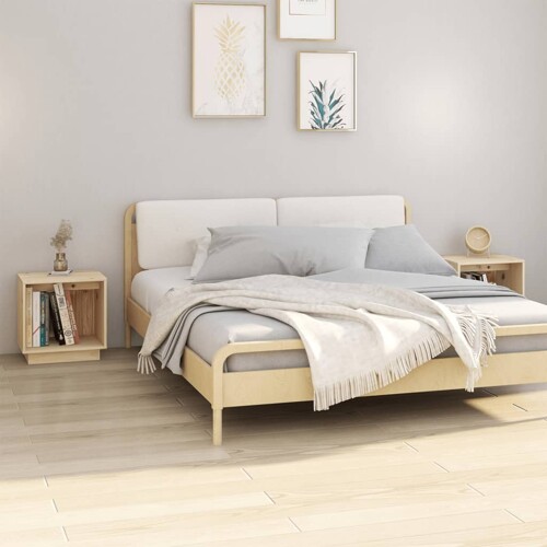 vidaXL Noćni ormarići 2 kom 40 x 30 x 40 cm od masivne borovine