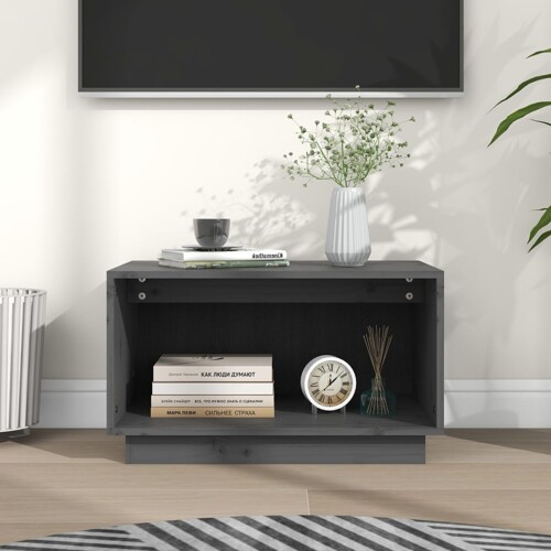vidaXL TV ormarić sivi 60 x 35 x 35 cm od masivne borovine