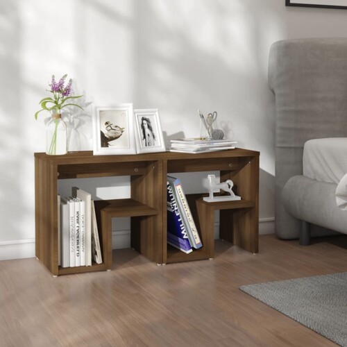 vidaXL Noćni ormarići 2 kom smeđi hrast 40x30x40 cm konstruirano drvo