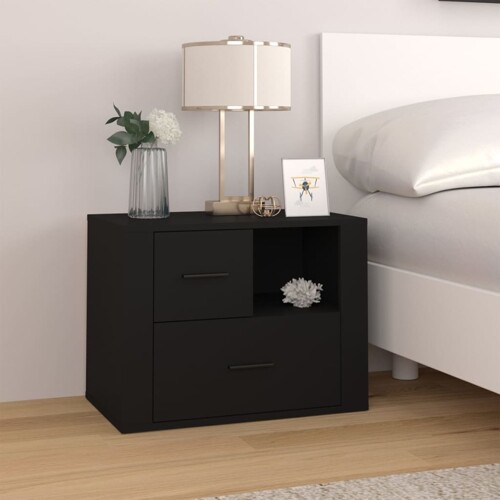 vidaXL Noćni ormarić crni 60 x 36 x 45 cm od konstruiranog drva