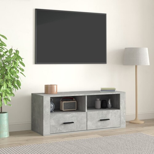 vidaXL TV ormarić boja betona 100 x 35 x 40 cm od konstruiranog drva