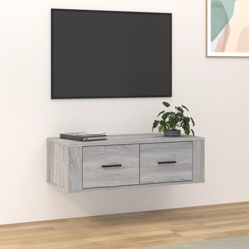 vidaXL Viseći TV ormarić boja hrasta 80x36x25 cm od konstruiranog drva