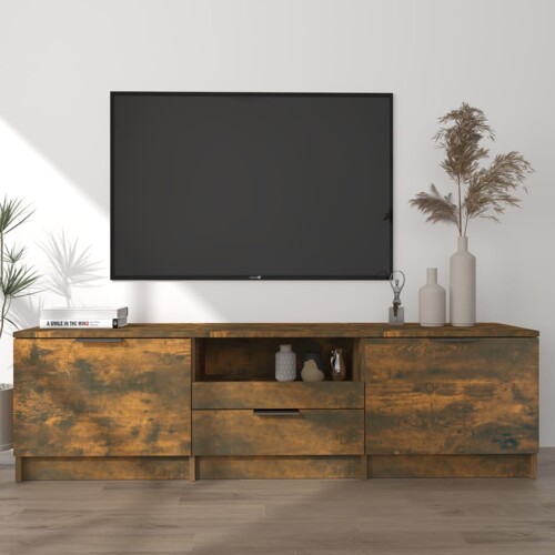 vidaXL TV ormarić boja dimljenog hrasta 140x35x40 cm konstruirano drvo