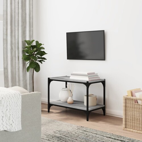 vidaXL TV ormarić boja hrasta 60x33x41 cm konstruirano drvo i čelik