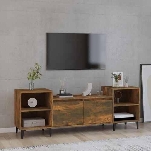 vidaXL TV ormarić boja dimljenog hrasta 160x35x55 cm konstruirano drvo