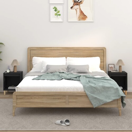 vidaXL Noćni ormarići 2 kom crni 40x35x50 cm