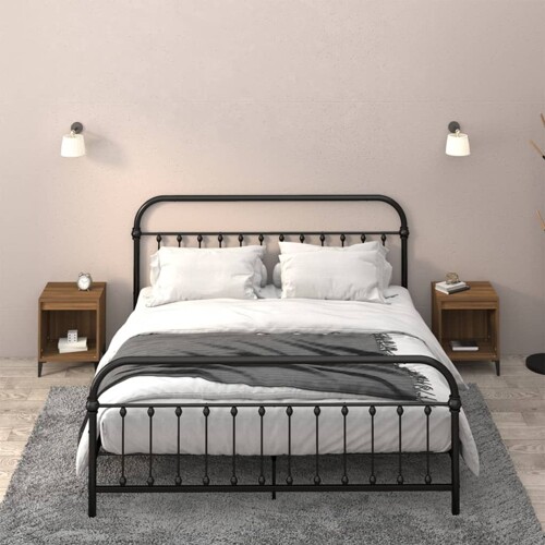 vidaXL Noćni ormarići 2 kom boja dimljenog smeđi 40x35x50 cm