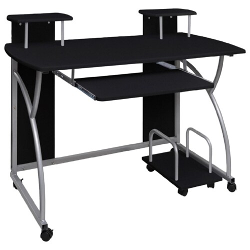 vidaXL Stol za računalo crni 110 x 52 x 88,5 cm od konstruiranog drva