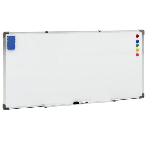 vidaXL Magnetna ploča bijela 110 x 60 cm čelična