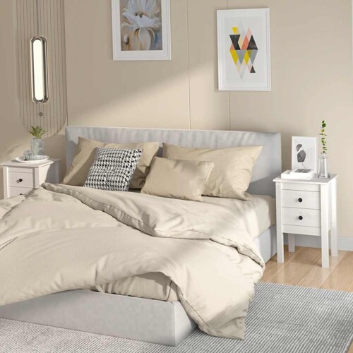 vidaXL Noćni ormarići 2 kom bijeli 40x35x61,5 cm od masivne borovine