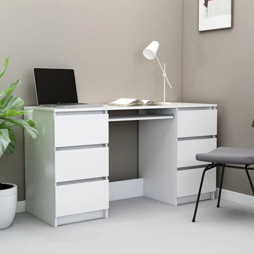 vidaXL Pisaći stol bijeli 140 x 50 x 77 cm od konstruiranog drva