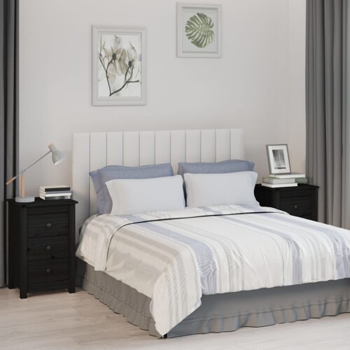 vidaXL Noćni ormarići 2 kom Crno 40x35x61,5 cm od masivne borovine