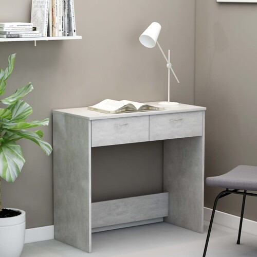 vidaXL Radni stol siva boja betona 80 x 40 x 75 cm konstruirano drvo