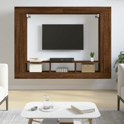 vidaXL TV ormarić boja smeđeg hrasta 152x22x113 cm konstruirano drvo