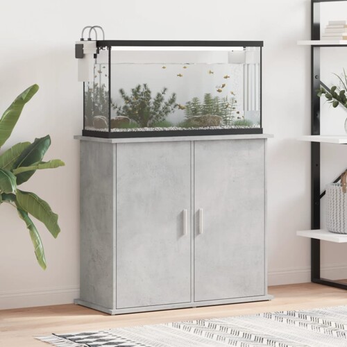 vidaXL Stalak za akvarij boja betona 81x36x73 cm od konstruiranog drva