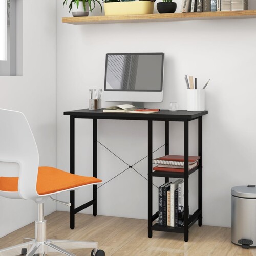 vidaXL Stol za računalo crni 80 x 40 x 72 cm od MDF-a i metala