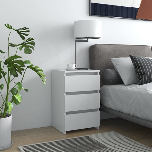 vidaXL Noćni ormarić bijeli 40 x 35 x 62,5 cm od konstruiranog drva