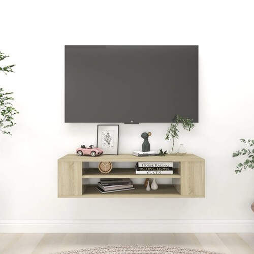 vidaXL Viseći TV ormarić boja hrasta sonome 100 x 30 x 26,5 cm drveni