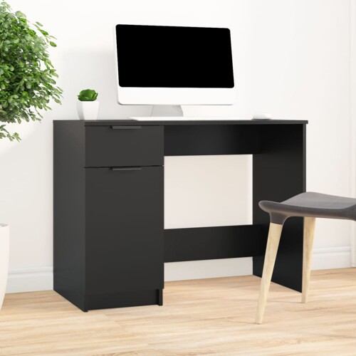 vidaXL Radni stol crni 100 x 50 x 75 cm od konstruiranog drva
