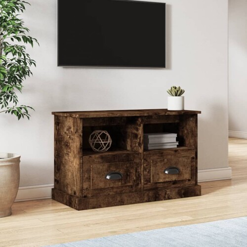 vidaXL TV ormarić boja dimljenog hrasta 80x35x50 cm konstruirano drvo