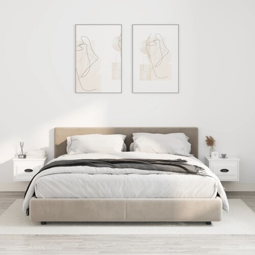 vidaXL Zidni noćni ormarići 2 kom bijeli 41,5 x 36 x 28 cm