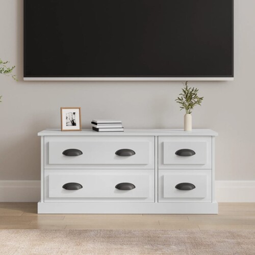 vidaXL TV ormarić sjajni bijeli 100x35,5x45 cm od konstruiranog drva