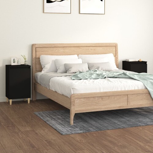 vidaXL Noćni ormarići 2 kom crni 40 x 35 x 70 cm konstruirano drvo