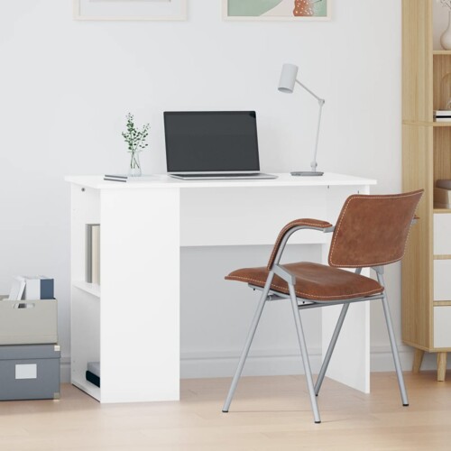 vidaXL Radni stol bijeli 100 x 55 x 75 cm od konstruiranog drva