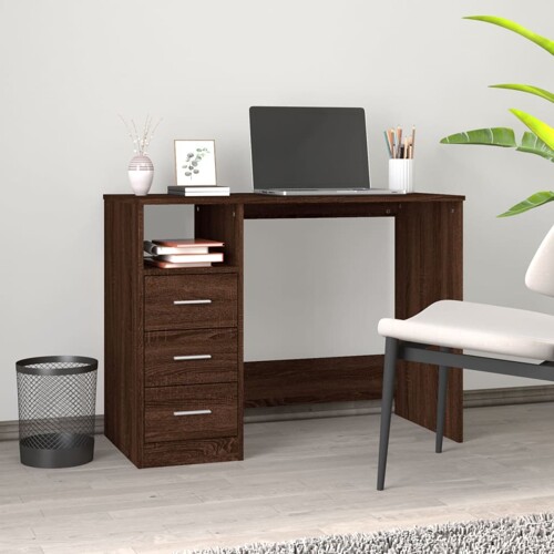 vidaXL Radni stol boja smeđeg hrasta 102x50x76 cm konstruirano drvo