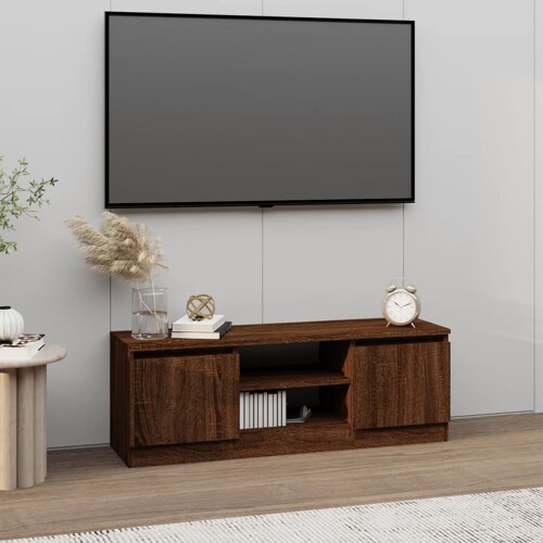 vidaXL TV ormarić s vratima boja smeđeg hrasta 102x30x36 cm