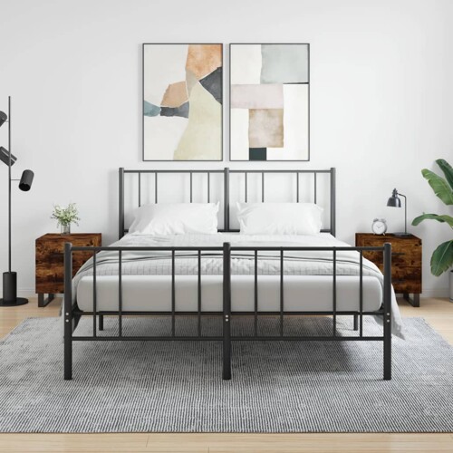 vidaXL Noćni ormarići 2 kom boja hrasta 40x35x47,5cm konstruirano drvo