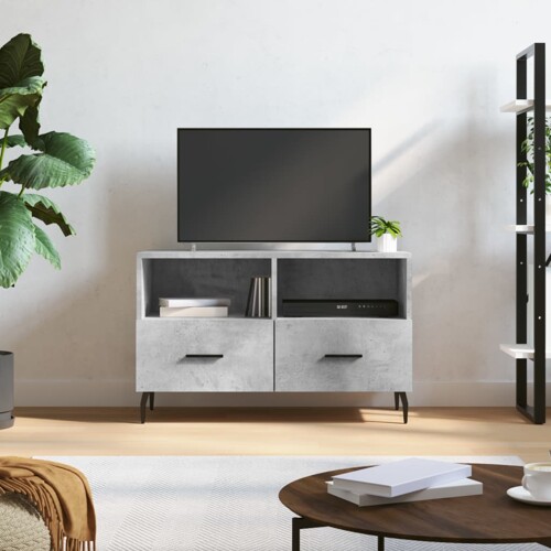 vidaXL TV ormarić boja betona 80 x 36 x 50 cm konstruirano drvo