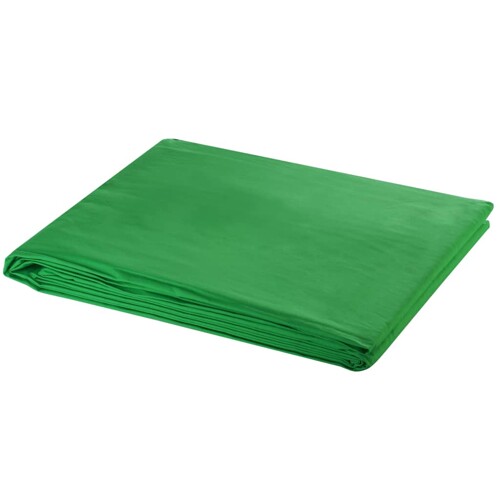 vidaXL Pozadina pamučna bez stalka zelena 300 x 300 cm chroma key