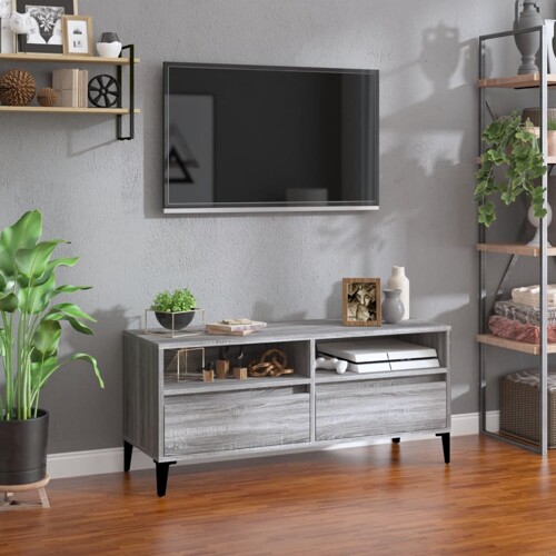 vidaXL TV ormarić sivi Sonoma 100x34,5x44,5cm konstruirano drvo